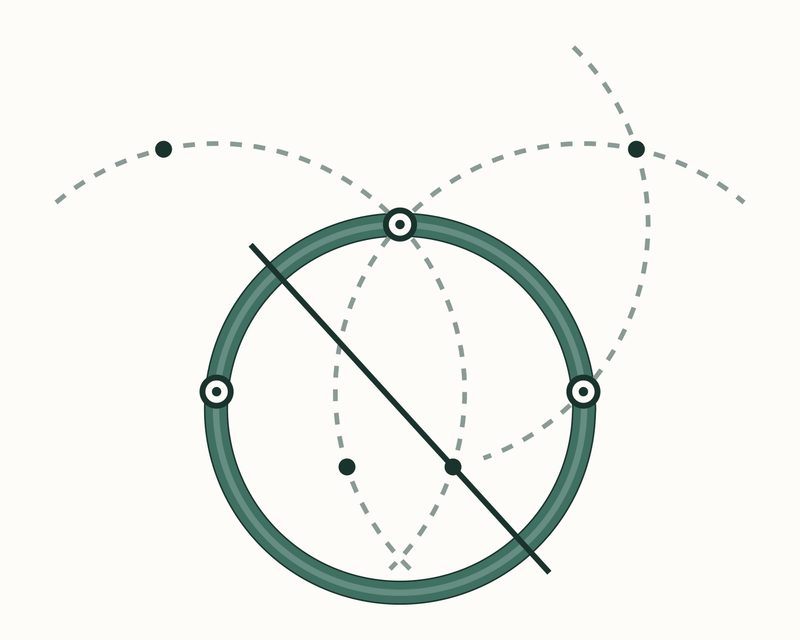 Rule a line through the first pair of cuts