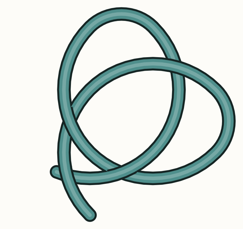 Thread it down through the loop
